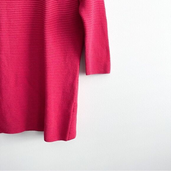 Wilfred Sweater Linen Blend Red Women's XS 3/4 Sleeves Horizontal Ribbing - Picture 3 of 10